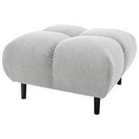 HOCKER Cord Silberfarben  - Silberfarben/Schwarz, MODERN, Holz/Textil (73/41/73cm) - Pure Home Lifestyle