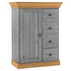 KOMMODE  in 88/117/45 cm  - Laugenfarbig/Grau, ROMANTIK / LANDHAUS, Holz/Metall (88/117/45cm) - Boxxx
