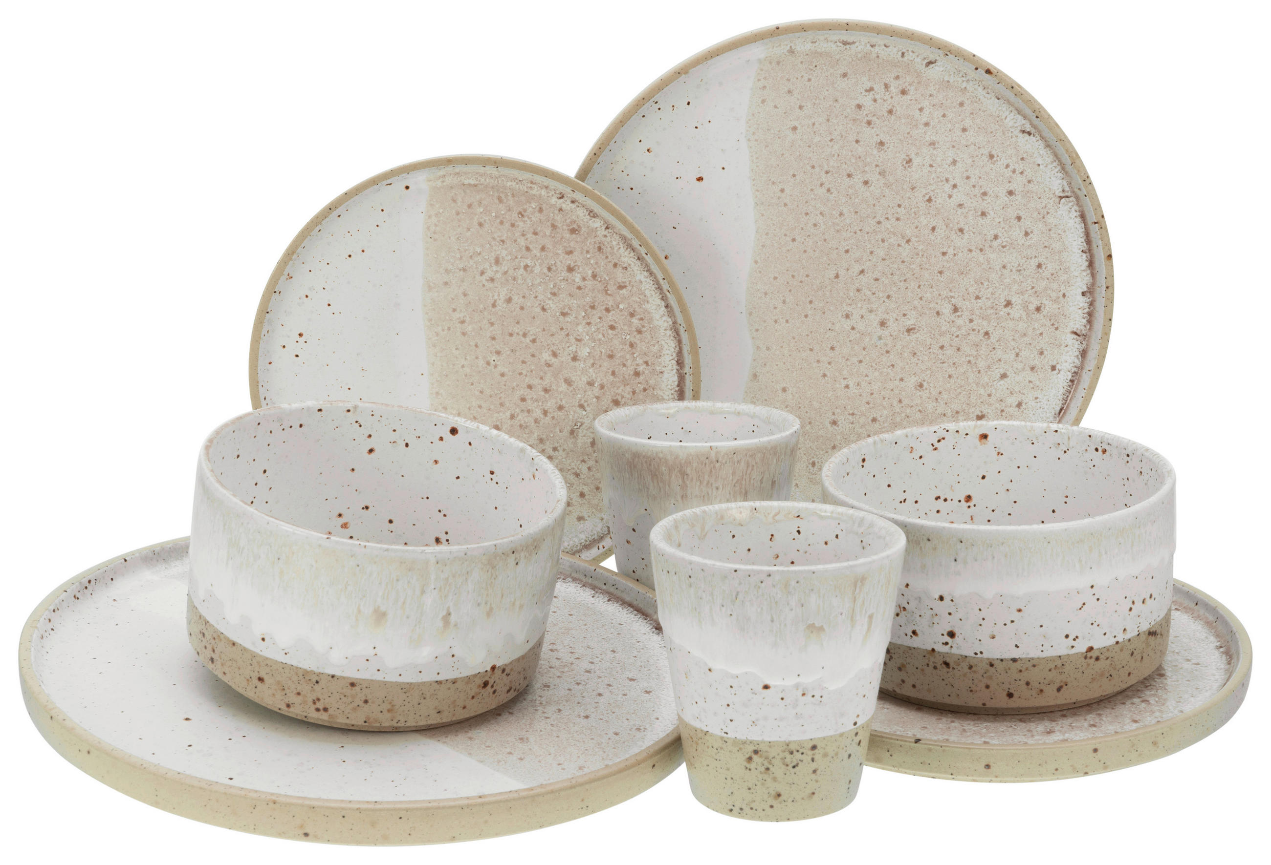 KOMBISERVICE 8-teilig Cosmos - Multicolor, Basics, Keramik (39,5/43/37cm) - Creatable