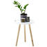 BEISTELLTISCH Pinie massiv rund Hellbraun, Weiß - Hellbraun/Weiß, Holz (35/39cm) BEISTELLTISCH Pinie massiv rund Hellbraun, Weiß - Hellbraun/Weiß, Holz (35/39cm)