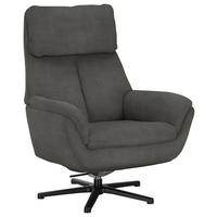RELAXSESSEL in Textil Grau  - Schwarz/Grau, Design, Textil/Metall (79/108/89cm) - Beldomo Style