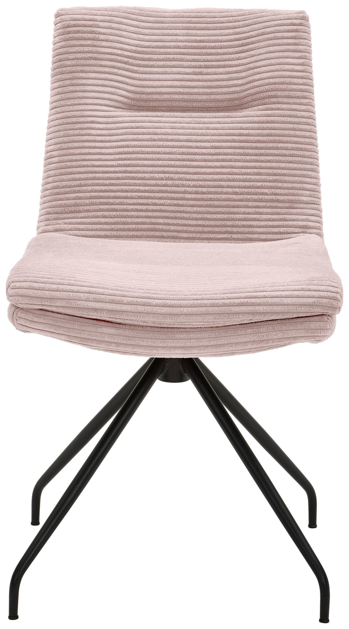 STUHL - Hellrosa/Schwarz, Design, Textil/Metall (50/85/64cm) - Musterring