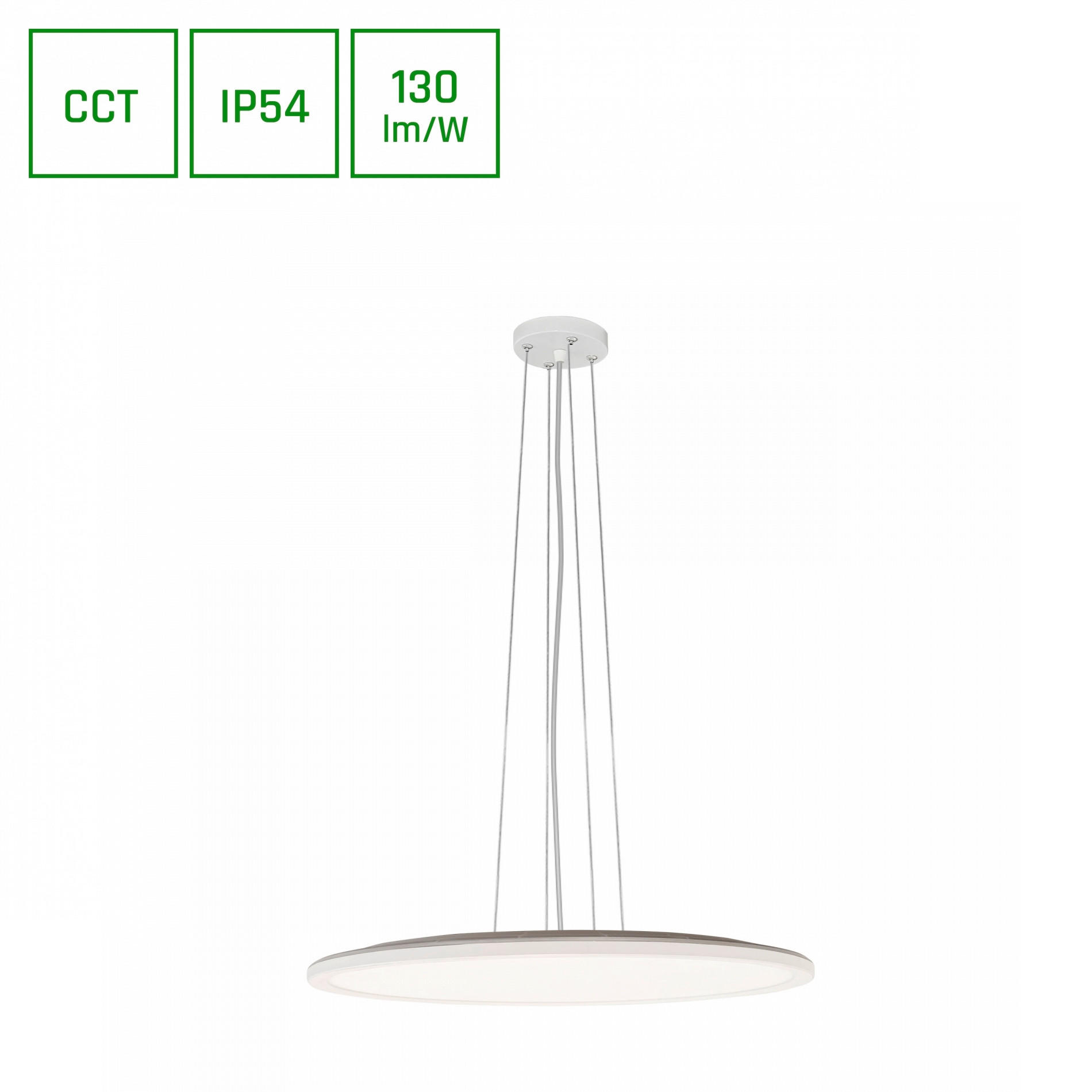 SPOLJNA VISEĆA SVETILJKA Nymphea  - bela, Dizajnerski, plastika (50/2,6-100cm)