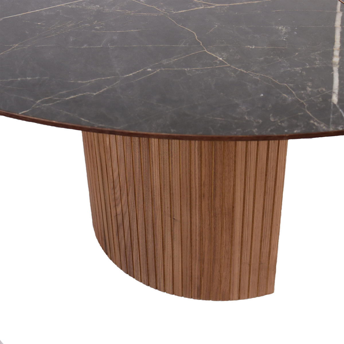 MATBORD i trä, plast, trämaterial 150-285/150/75 cm   - grå/mörkbrun, Modern, trämaterial/trä (150-285/150/75cm) - Niels Andersson