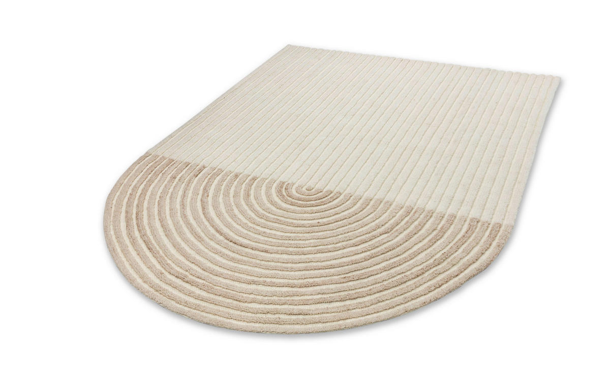 WEBTEPPICH 120/170 cm Jaylin Naturfarben halbrund  - Naturfarben, Basics, Kunststoff/Textil (120/170cm) - Schöner Wohnen