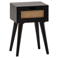 NACHTTISCH 40/60/30 cm  in massiv Mangoholz Schwarz  - Schwarz/Braun, Lifestyle, Holz (40/60/30cm) - MID.YOU