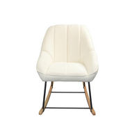 SESSEL Teddystoff Creme    - Creme/Schwarz, Design, Holz/Textil (70/100/90cm) - MID.YOU
