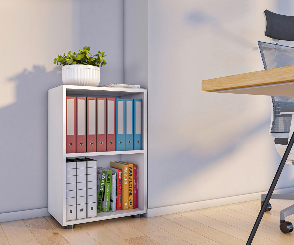 HYLLA i 49/74/32 cm vit  - vit/svart, Modern, trämaterial/plast (49/74/32cm) - MID.YOU