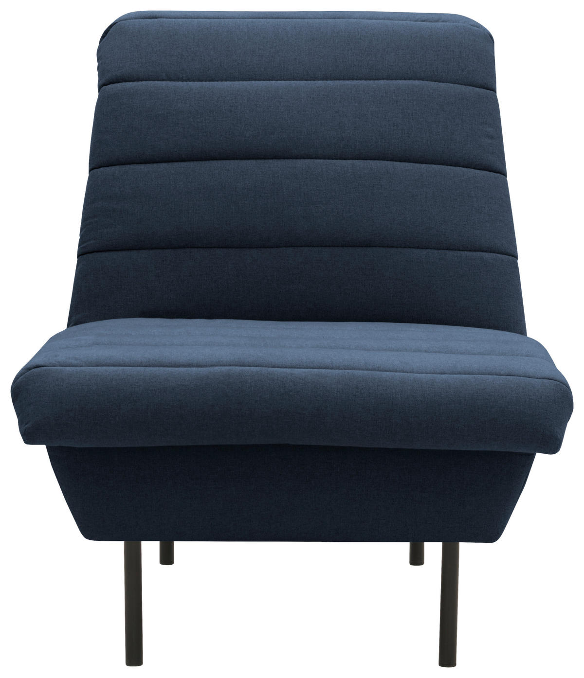 SESSEL in Flachgewebe Blau  - Blau/Schwarz, Design, Textil/Metall (72/92/103cm) - LOOKS by W.Joop