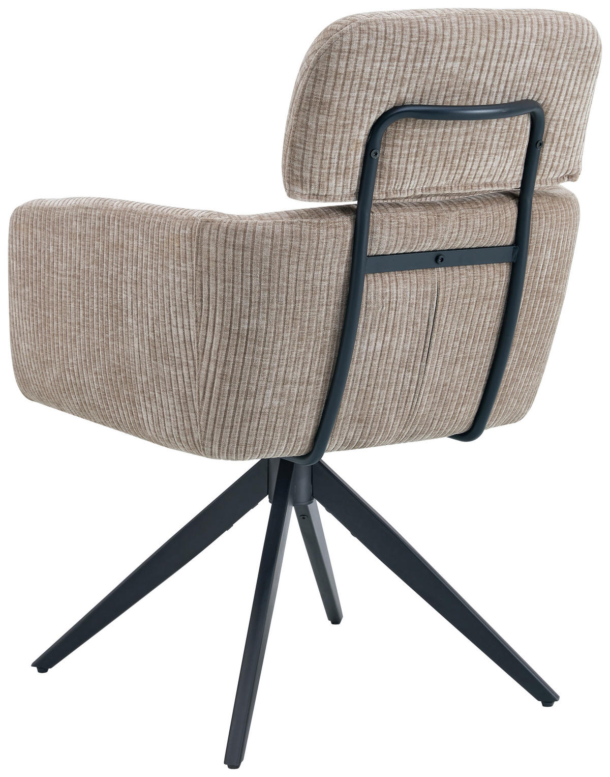 ARMLEHNSTUHL  in Eisen Cord  - Beige/Schwarz, KONVENTIONELL, Holz/Textil (60/87,5/68cm) - Livetastic