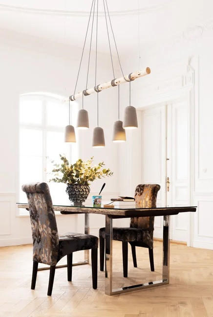 ESSTISCH in Holz, Metall, Glas 200/90/76 cm  - Edelstahlfarben/Silberfarben, Trend, Glas/Holz (200/90/76cm) - Kare-Design