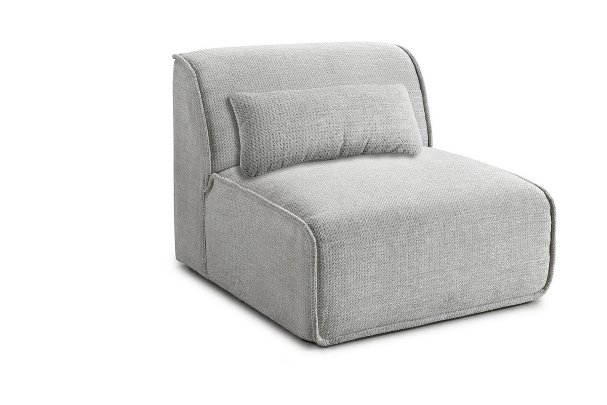 WOHNLANDSCHAFT Flachgewebe Naturfarben  - Schwarz/Naturfarben, Design, Kunststoff/Textil (165/368/211cm) - Lomoco