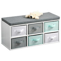 KINDERSITZBANK  - Türkis/Weiß, Basics, Holzwerkstoff (68/29,5/33cm) - Kesper