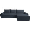ECKSOFA Blau Flachgewebe  - Blau/Schwarz, KONVENTIONELL, Kunststoff/Textil (292/173cm) - Carryhome