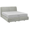 BOXSPRINGBETT 180/200 cm  Hellgrau  - Hellgrau/Schwarz, Design, Kunststoff/Textil (180/200cm) - Johann Jakob