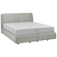 BOXSPRINGBETT 200/200 cm  in Hellgrau  - Hellgrau/Schwarz, Design, Kunststoff/Textil (200/200cm) - Johann Jakob