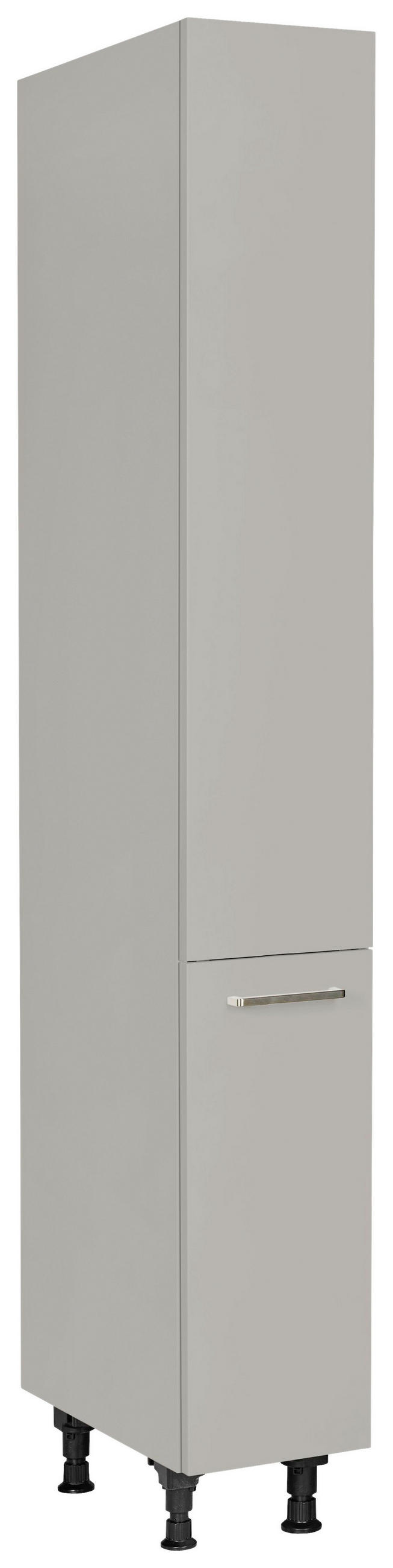 APOTHEKERSCHRANK 30/216,6/58 cm  in Grau  - Edelstahlfarben/Schwarz, MODERN, Holzwerkstoff/Metall (30/216,6/58cm) - Nobilia