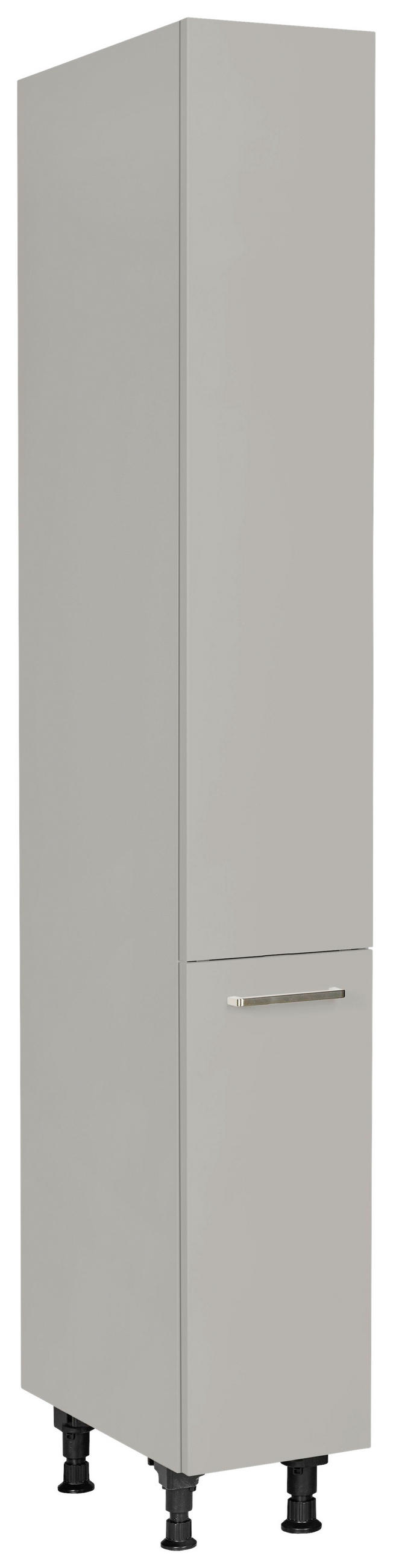 APOTHEKERSCHRANK 30/216,6/58 cm  Grau  - Edelstahlfarben/Schwarz, Modern, Holzwerkstoff/Metall (30/216,6/58cm) - Nobilia