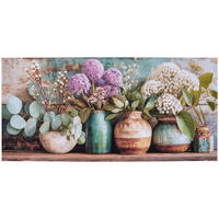 LEINWANDBILD Stillleben, Blumen Multicolor 115/55 cm  - Multicolor, Basics, Holz/Papier (115/55cm) - Euroart