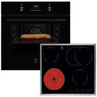 BACKOFENSET ELXB3K  - Schwarz, Basics, Glas/Metall (60/59,8/56cm) - Electrolux