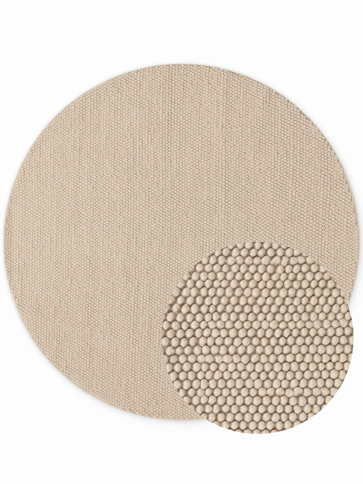 WOLLTEPPICH 200 cm Richmond Beige rund  - Beige, KONVENTIONELL, Textil (200cm) - Ted Baker