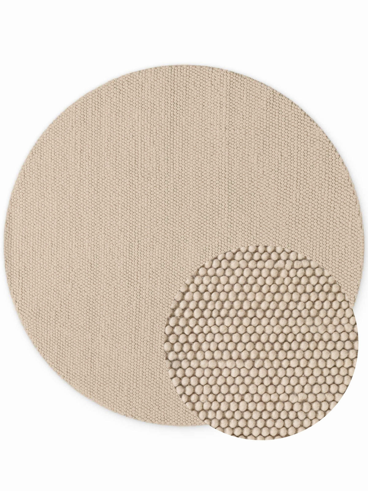 WOLLTEPPICH 200 cm Richmond Beige rund  - Beige, KONVENTIONELL, Textil (200cm) - Ted Baker