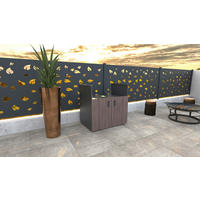 GRILLUNTERSCHRANK - Anthrazit/Walnussfarben, Basics, Metall (90/92/63cm) - Modante