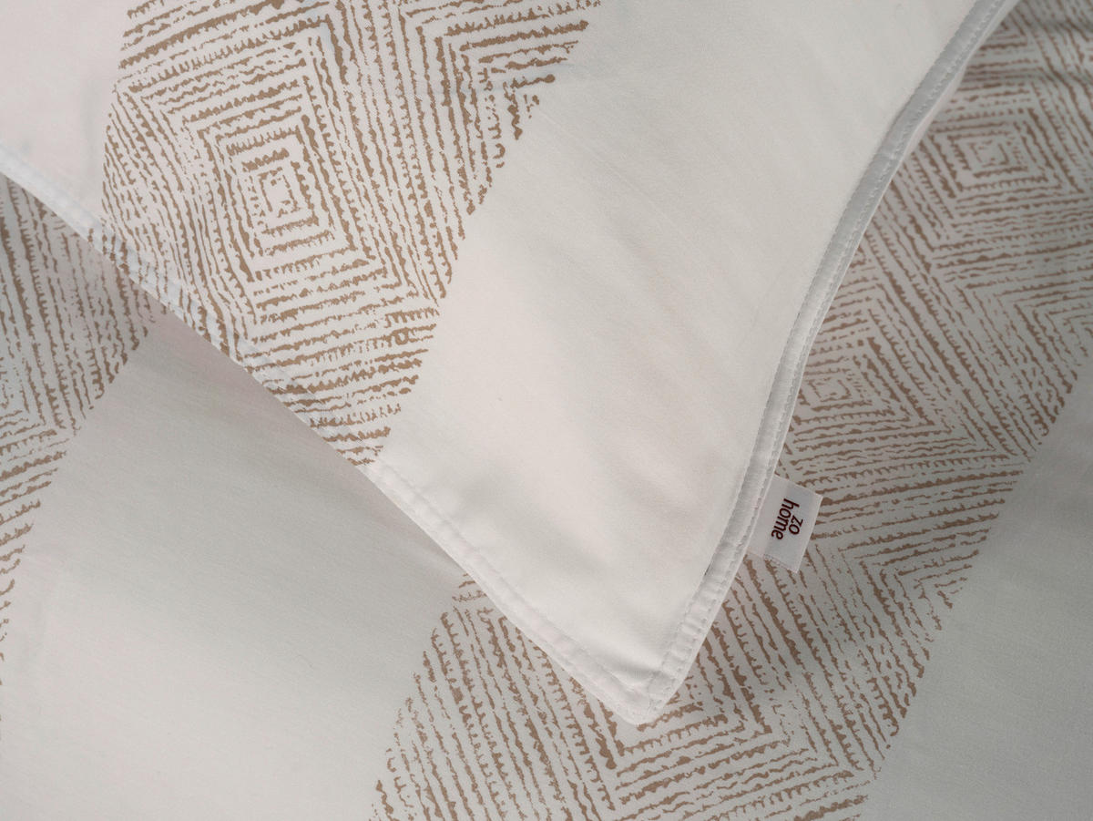 BETTWÄSCHE Tratti-di-Satinado Makosatin 155/220 cm  - Sandfarben, Basics, Textil (155/220cm)