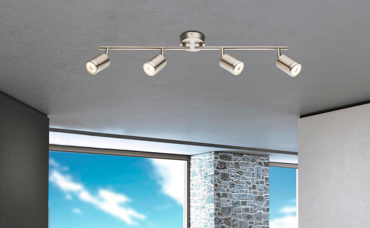STRAHLER 67/9/16,8 cm   - Nickelfarben, Design, Kunststoff/Metall (67/9/16,8cm) - Xora