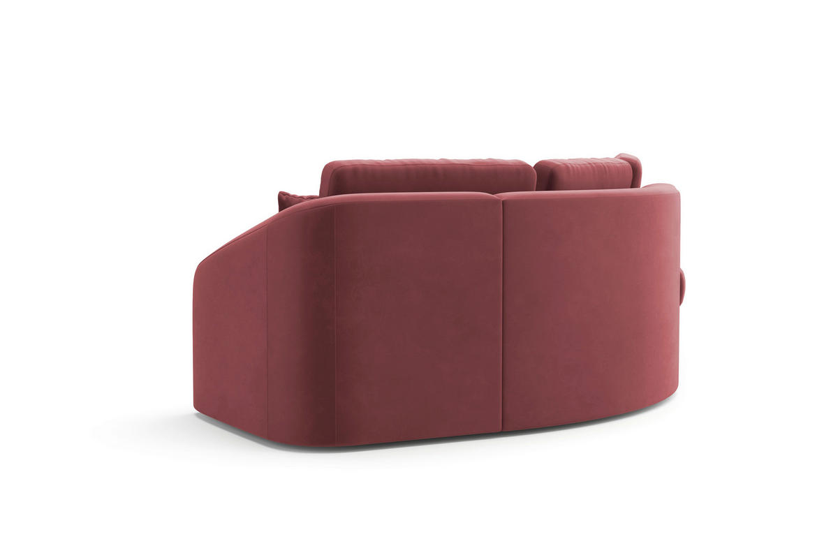 ECKSOFA JAZZ V Aubergine Samt  - Aubergine/Schwarz, MODERN, Kunststoff/Textil (230/266cm) - Sit & More