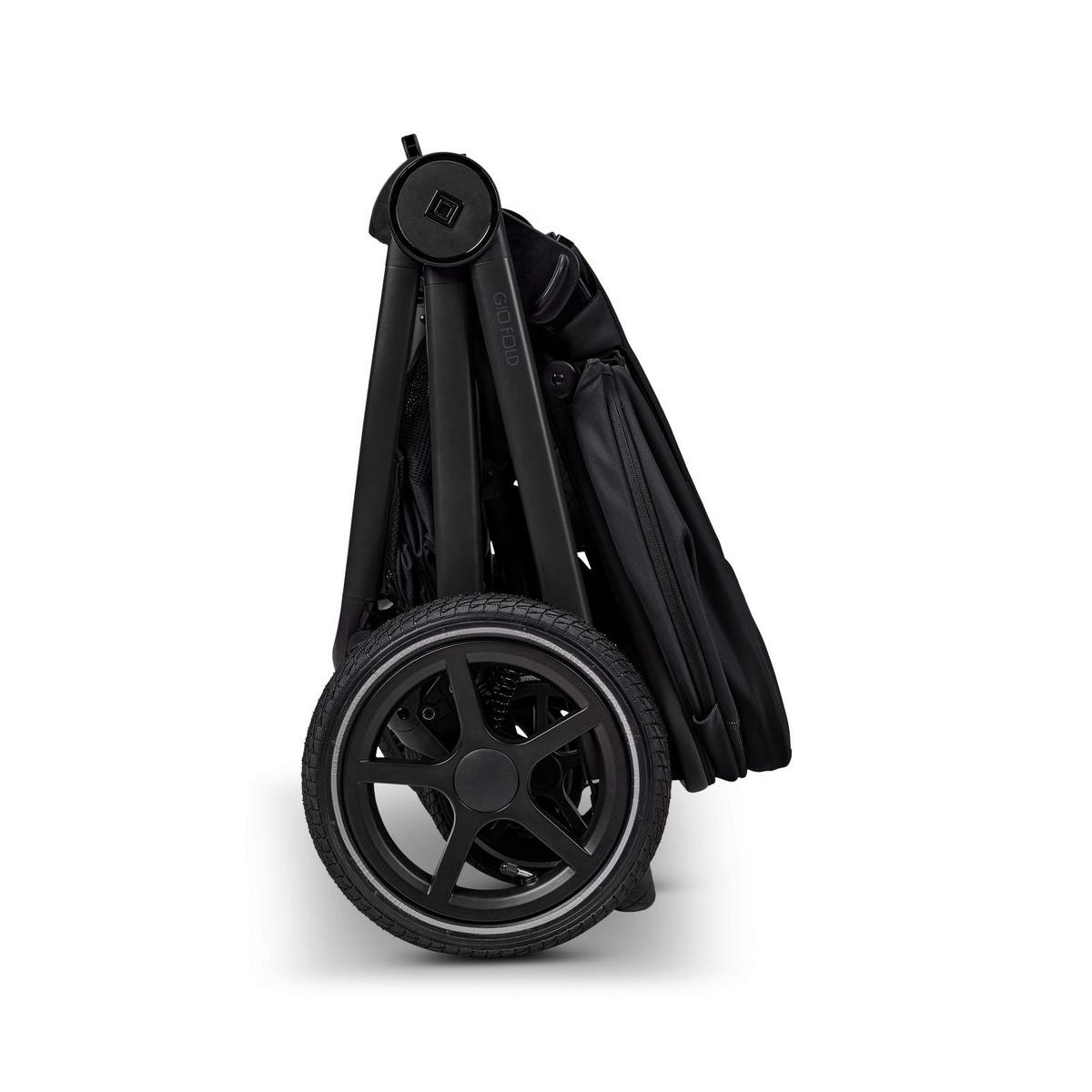 KINDERWAGENSET  GIO FOLD SET AIR  onyx  - Schwarz, Basics, Textil/Metall (120/58/92cm) - Moon Edition