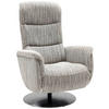 RELAXSESSEL in Textil Graubraun  - Edelstahlfarben/Graubraun, Design, Textil/Metall (71/112/83cm) - Dieter Knoll