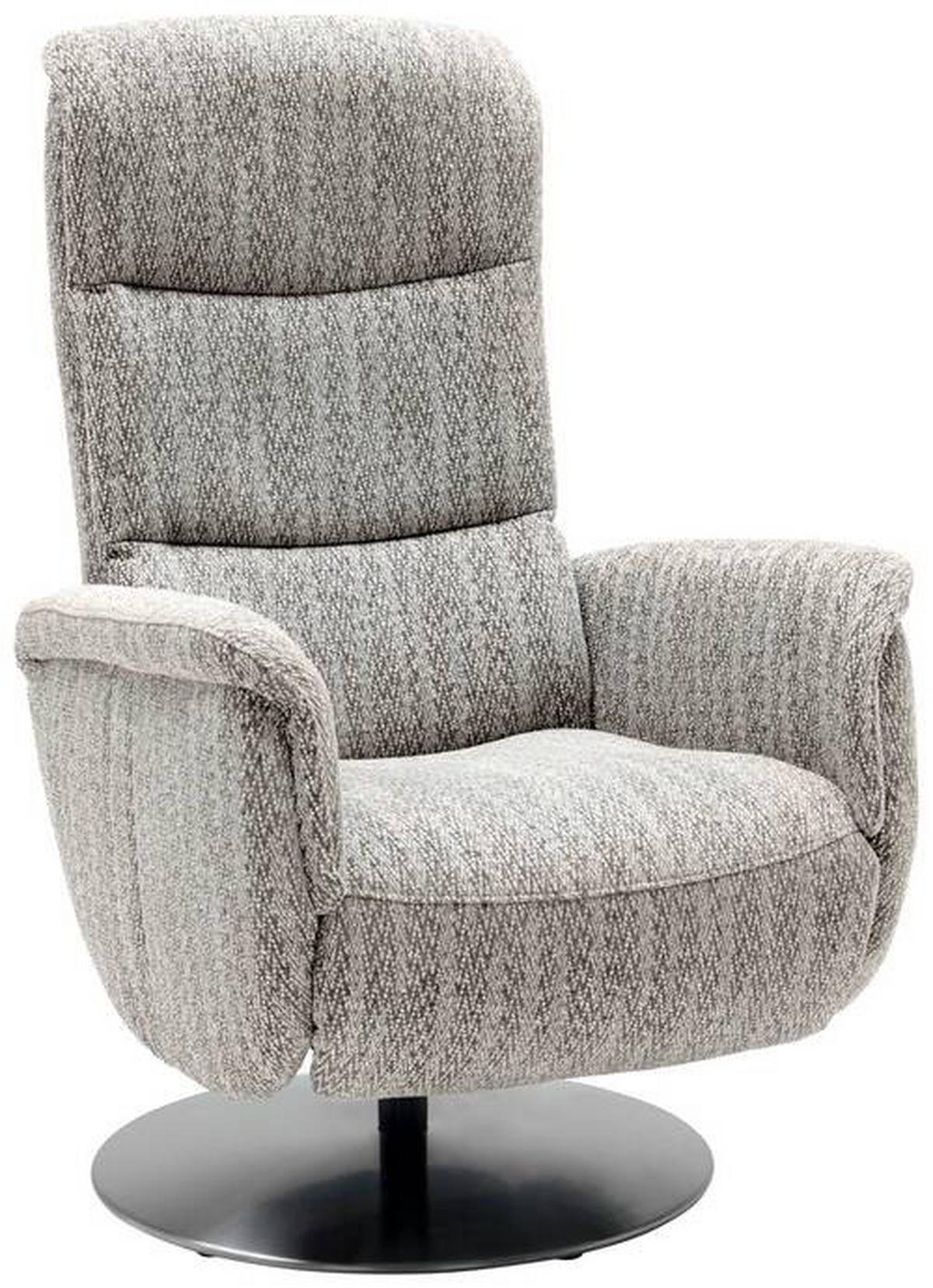 RELAXSESSEL in Textil Graubraun  - Edelstahlfarben/Graubraun, Design, Textil/Metall (71/112/83cm) - Dieter Knoll