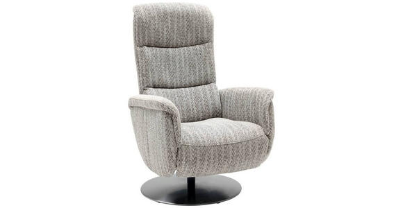 RELAXSESSEL in Textil Graubraun - Edelstahlfarben/Graubraun, Design, Textil/Metall (71/112/83cm) - Dieter Knoll