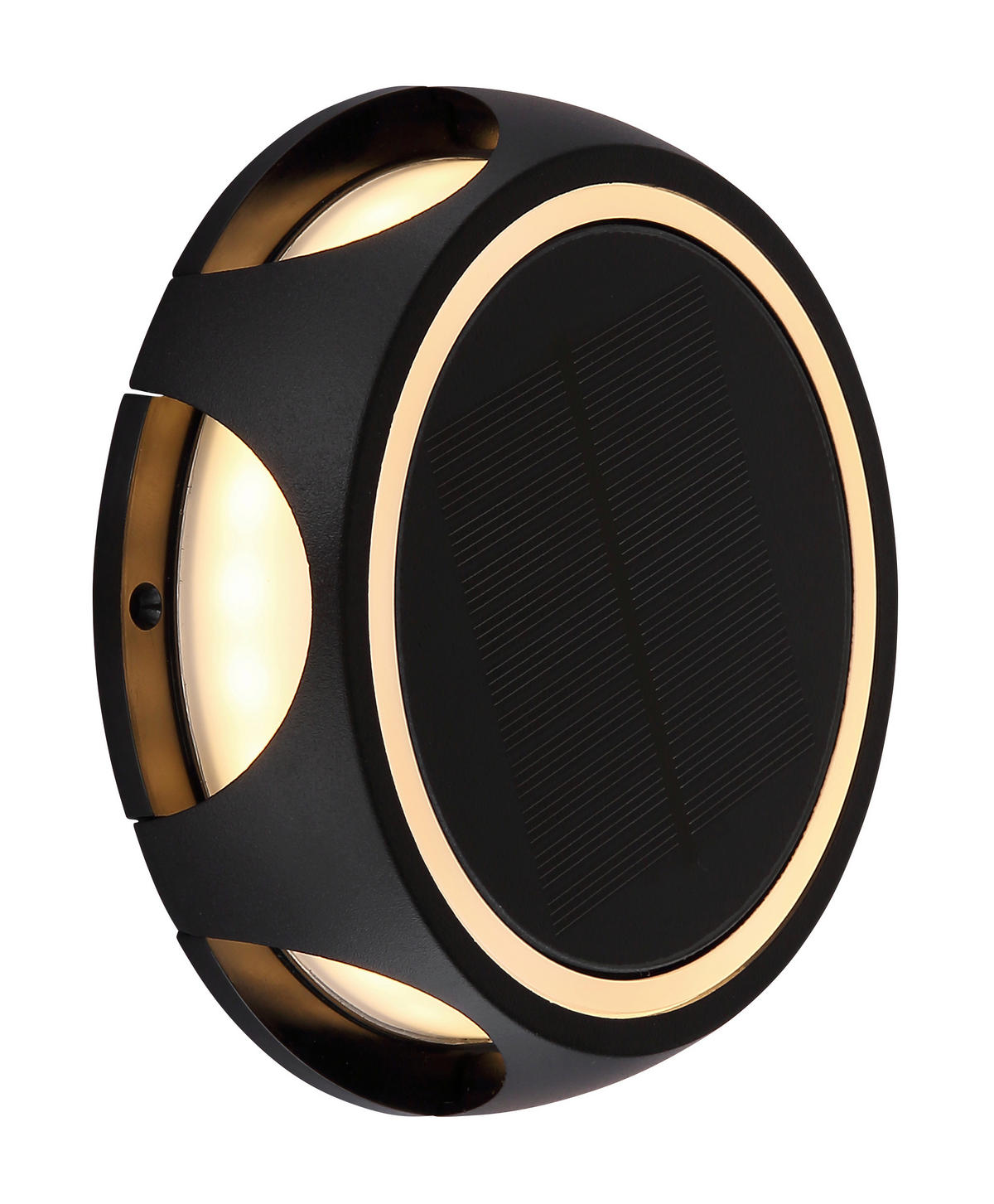 SOLARLEUCHTE  - Opal/Schwarz, Design, Kunststoff/Metall (14/3,6cm) - Globo