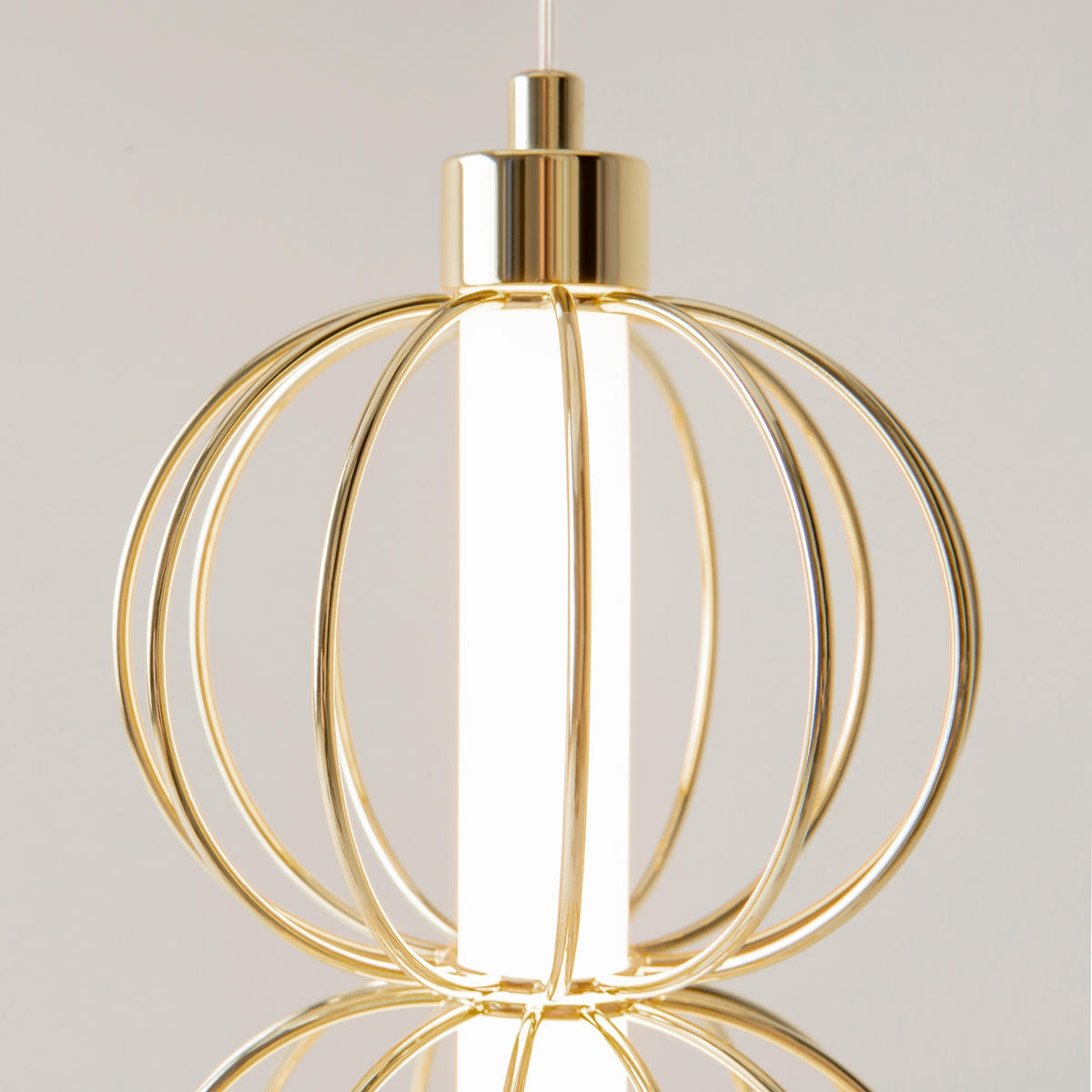 PENDELLAMPA Golden Cage 13.9/375.8 cm  - guldfärgad, Design, metall (13.9/375.8cm) - MAYTONI