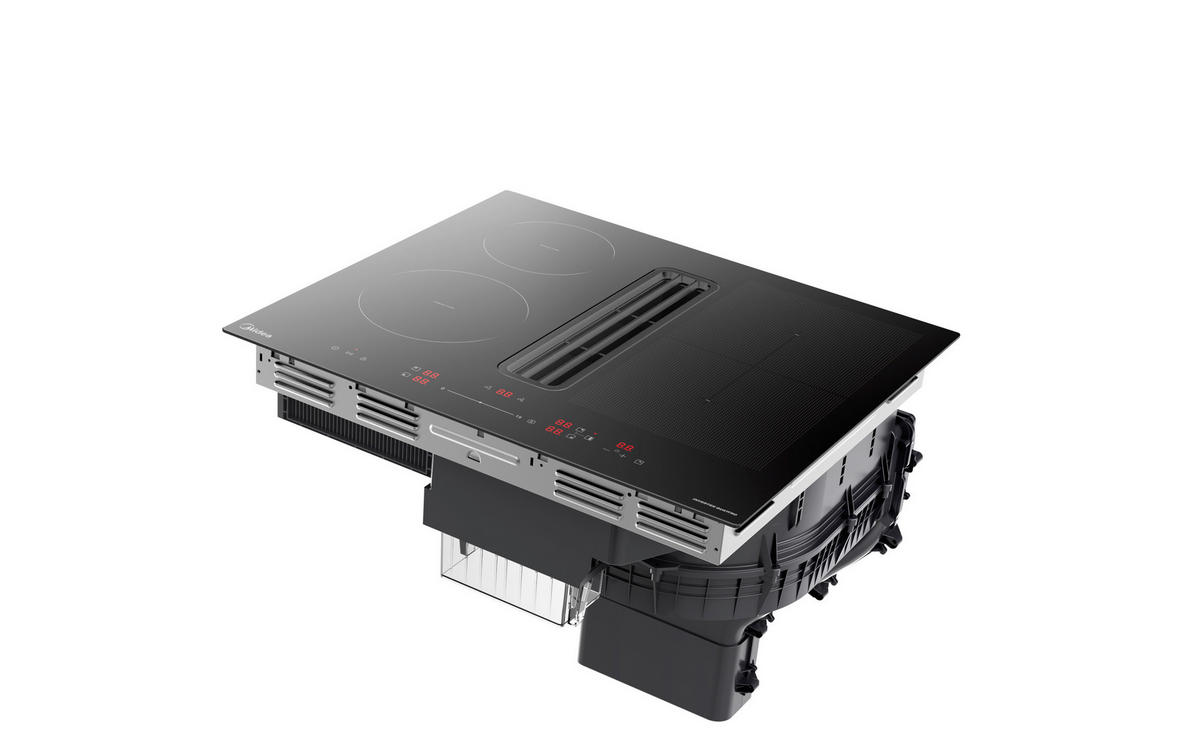 KOCHFELD-DUNSTABZUG-KOMBI MIH742FY18K1  - Schwarz, Basics, Glas/Kunststoff (80/23.7/52cm) - Midea