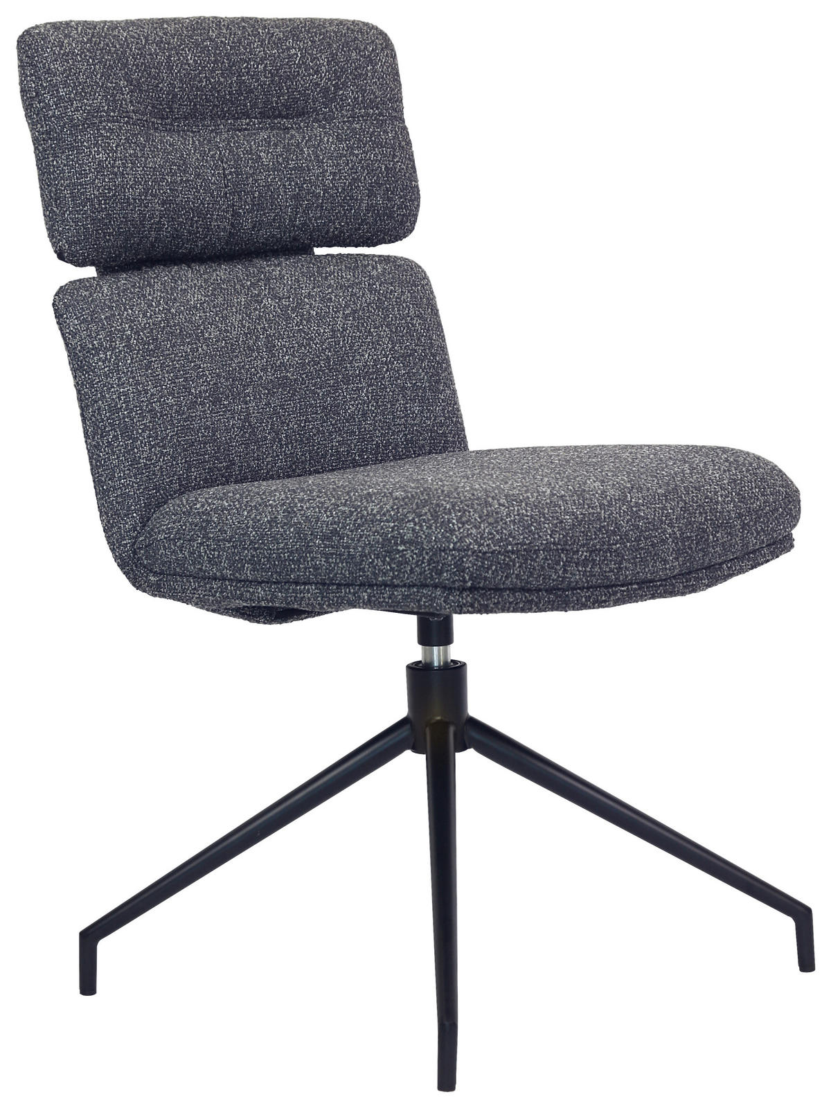 STUHL - Dunkelgrau/Schwarz, Design, Textil/Metall (50/92/64,5cm) - Dieter Knoll