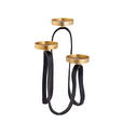KERZENHALTER - Goldfarben/Schwarz, Design, Metall (28/47cm) - Ambia Home