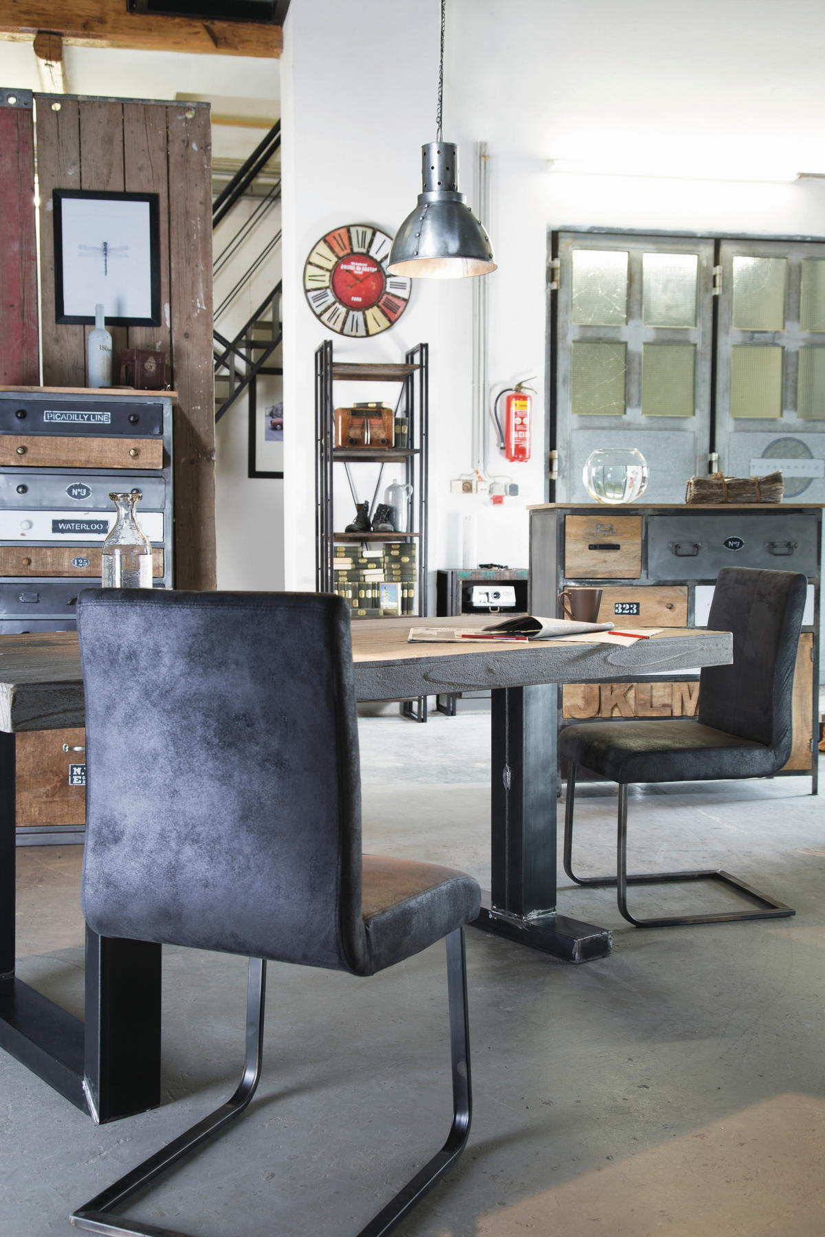 REGAL Mangoholz massiv Braun  - Braun, Design, Holz/Metall (55/200/40cm)