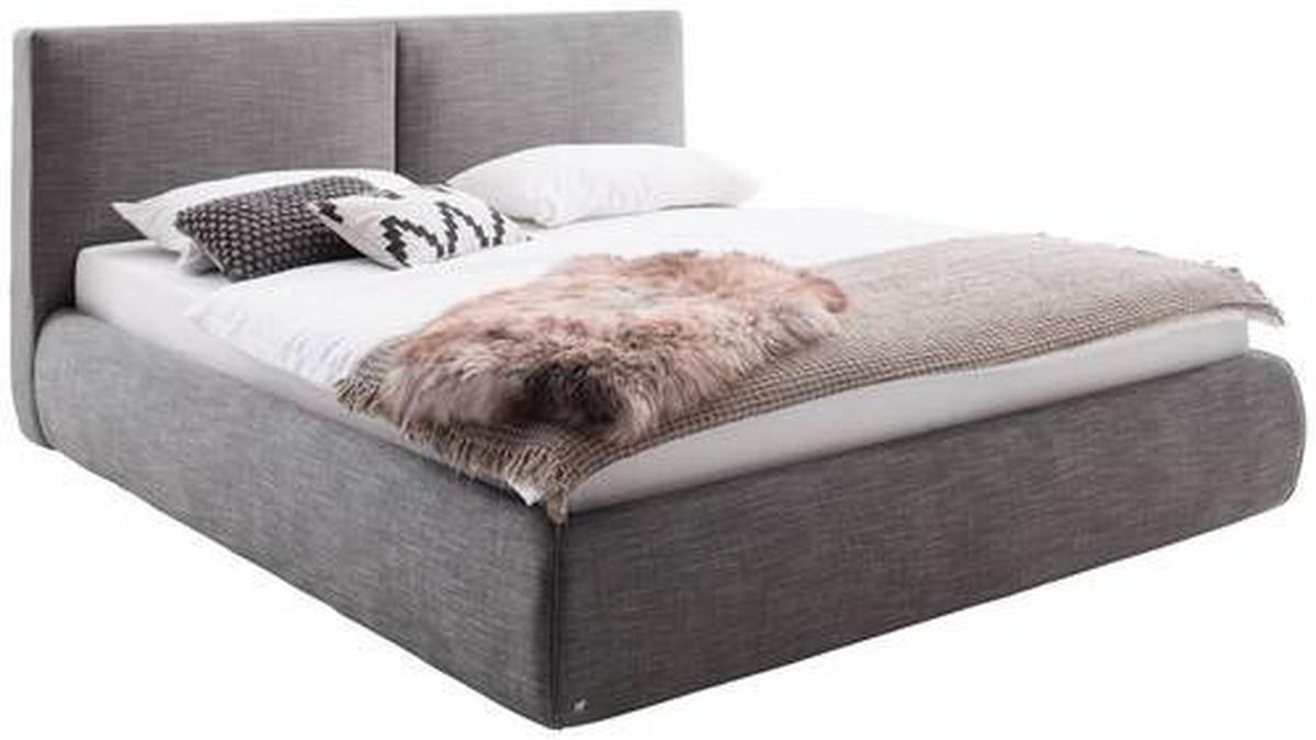 POLSTERBETT 180/200 cm  in Anthrazit  - Anthrazit, MODERN, Holz/Textil (180/200cm) - Livetastic