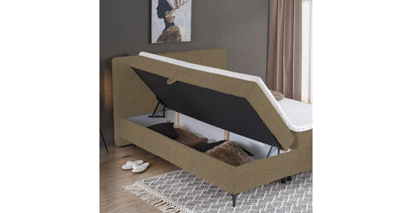BOXBETT 140/200 cm in Hellbraun - Hellbraun/Schwarz, Design, Holz/Holzwerkstoff (140/200cm) - Xora