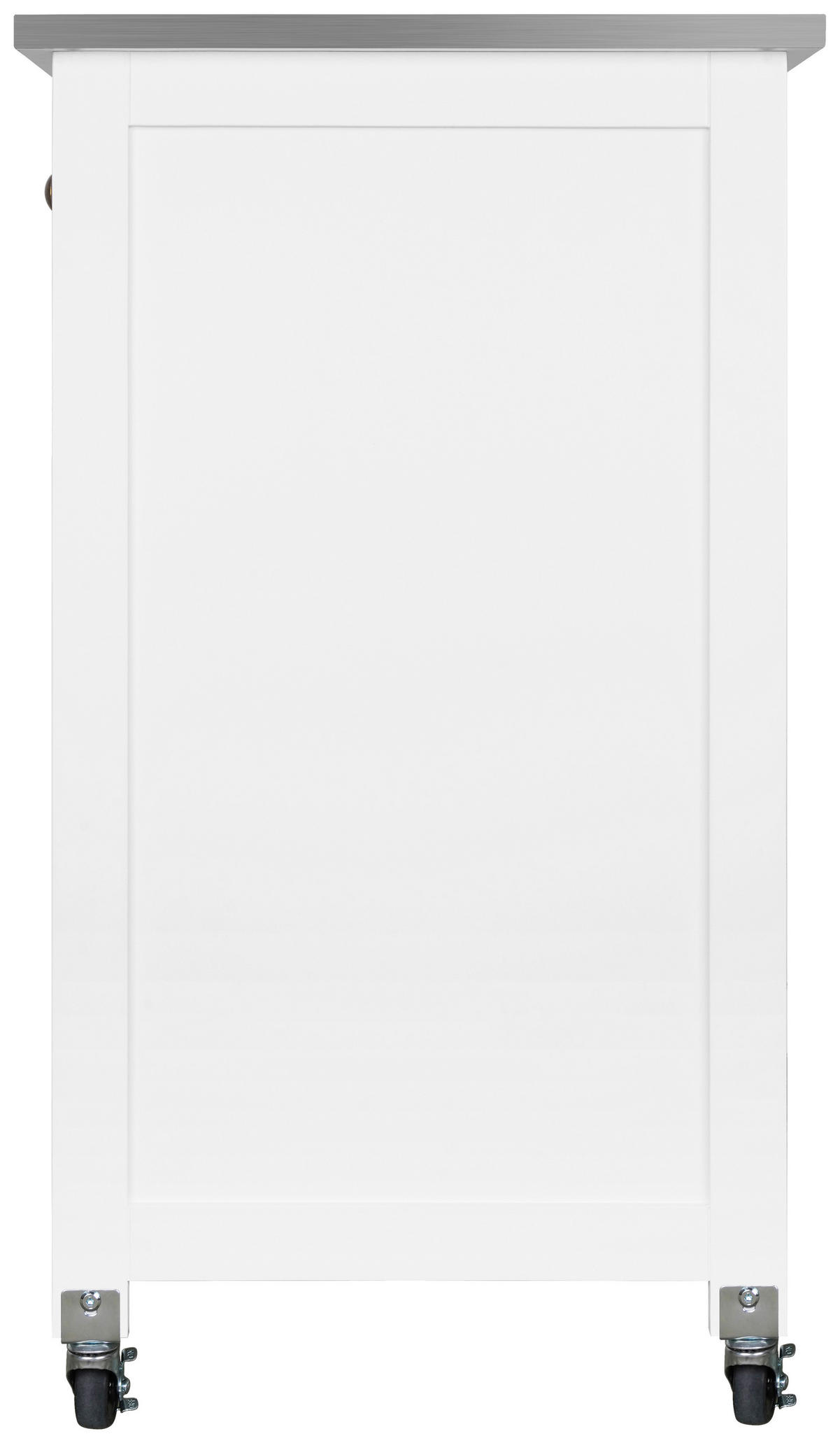 KÜCHENINSEL   in Weiß, Edelstahlfarben  - Edelstahlfarben/Schwarz, Basics, Holzwerkstoff/Kunststoff (76/87/48cm) - MID.YOU