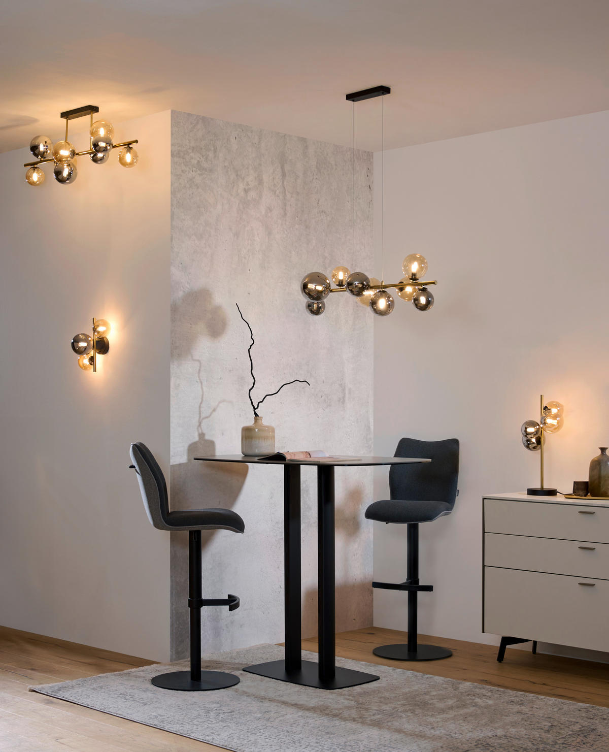 LED-HÄNGELEUCHTE 86,6/36/120 cm    - Goldfarben/Bernsteinfarben, Lifestyle, Glas/Metall (86,6/36/120cm) - Dieter Knoll