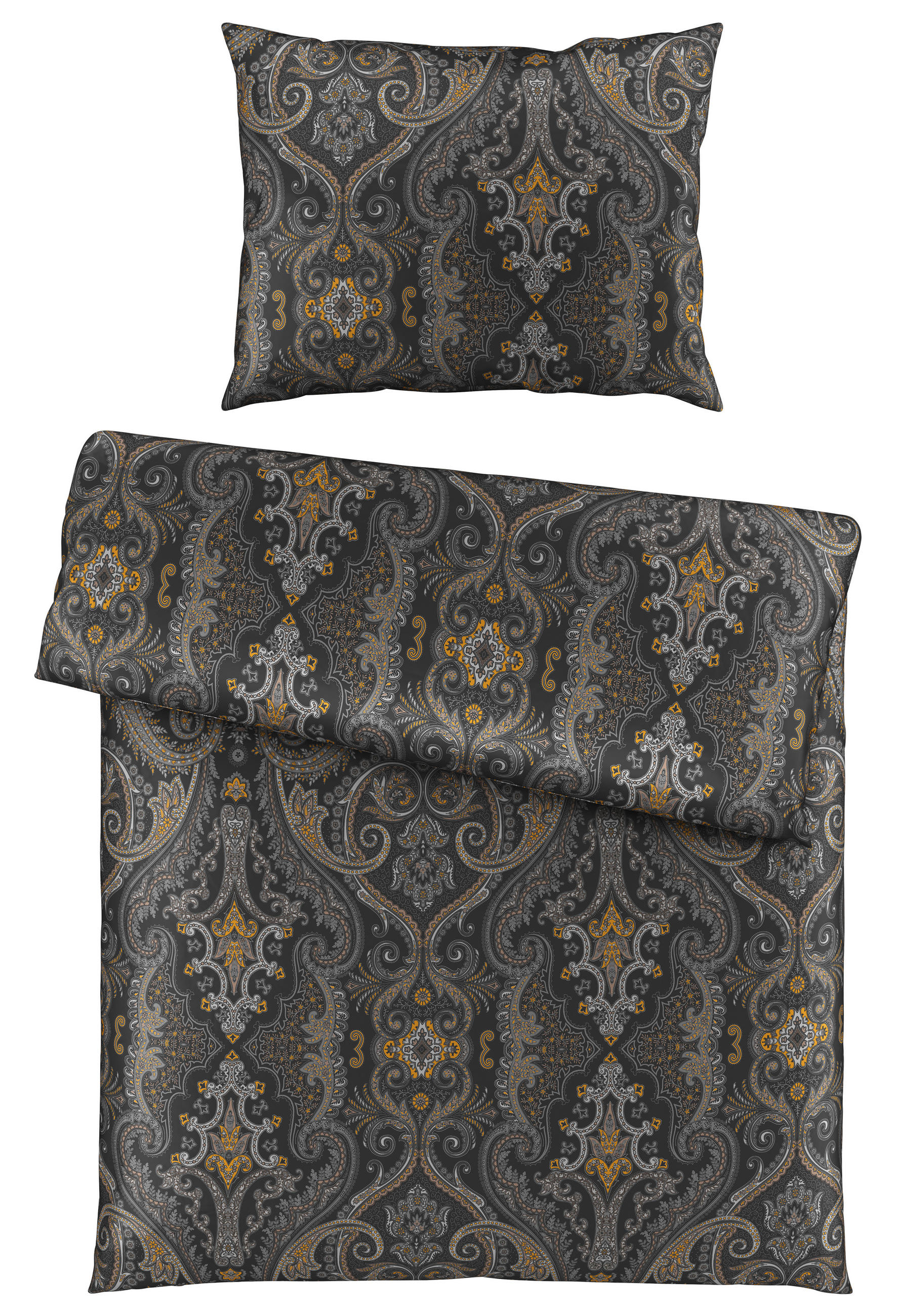 BETTWÄSCHE Satin 140/200 cm  - Anthrazit, KONVENTIONELL, Textil (140/200cm) - Esposa