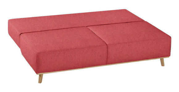 BOXSPRINGSOFA in Rot  - Rot, Design, Holz/Textil (203/97/107cm) - Dieter Knoll