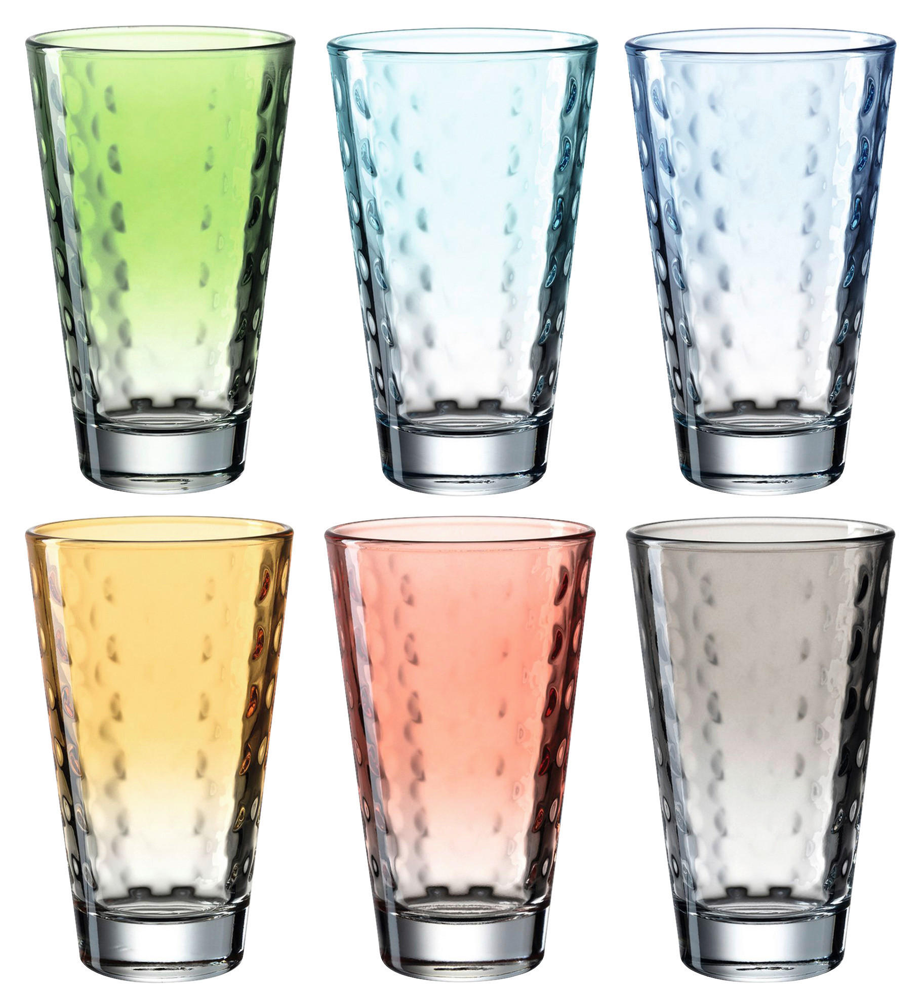 GLÄSERSET  6-teilig  - Türkis/Blau, KONVENTIONELL, Glas - Leonardo