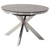 ESSTISCH in Metall, Keramik 120/120/76 cm  - Edelstahlfarben/Anthrazit, Design, Keramik/Metall (120/120/76cm) - Livetastic