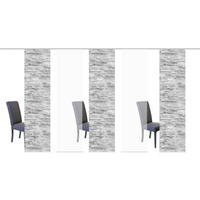 FLÄCHENVORHANG  5 Stück  halbtransparent   60/245 cm  - Anthrazit, Design, Textil (60/245cm)