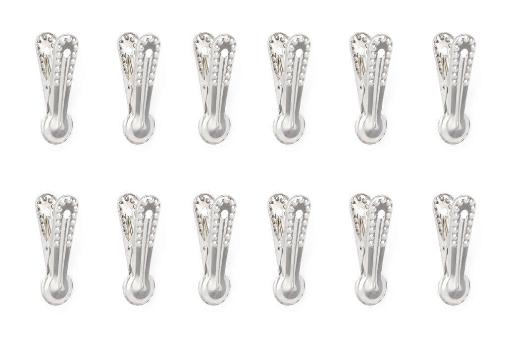 SPONY NA UZATVÁRANIE - strieborná, Basics, kov (20,45/25,92/61,78cm) - Kikkerland